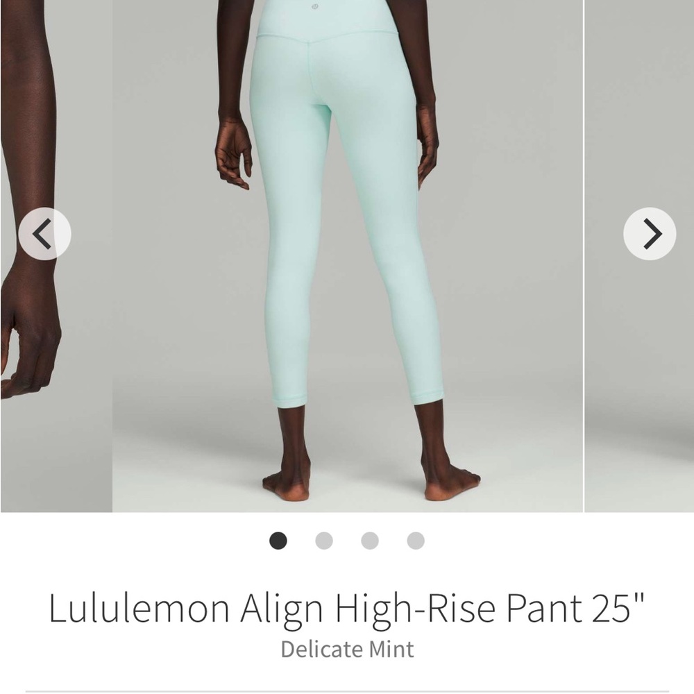 Lululemon Mint High-Rise Leggings 27 in SIZE 4